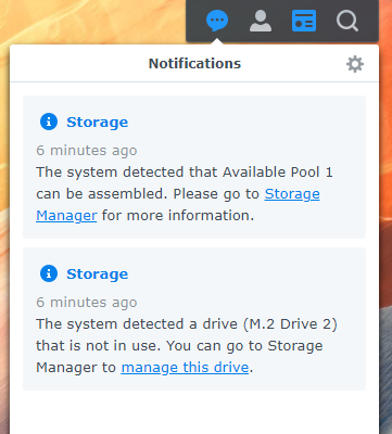群晖 DSM7.x  DS918+ DS920+ DS1821+ DS3622+ M.2 NVME硬盘创建存储插图2